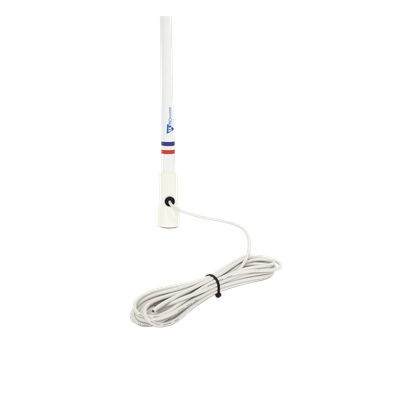 TX-5206-SYS - Antena Marina VHF / Fibra de Vidrio / 156-163 MHz / 6.5 dBi / Cable 10 m (32.8 ft) / IP67 / 2.4 m (7.9 ft)