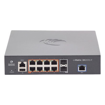 MX-EX2010PXA-U - Cambium Networks Switch Capa 3 / 10 Puertos / 8 PoE Gigabit 802.3af/at MX-EX2010PXA-U