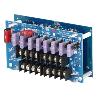 PDS8 - Altronix Módulo de Distribución de Energía / Entrada Dual VCC/VCA / 8 Salidas Seleccionables