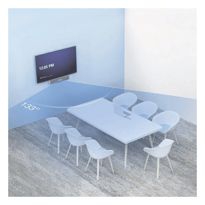 UVC-40-E2 - Barra de Videoconferencia USB / 4K Ultra HD / 120° Ultra Wide / 8 Micrófonos MEMS / Alcance 6 m (19.7 ft) / IA con Seguimiento de Orador / Altavoz 5W HF