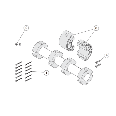 001-G06803 - Junta telescópica e inserto suplementario para enganche de mástil. Accesorio para GARD8