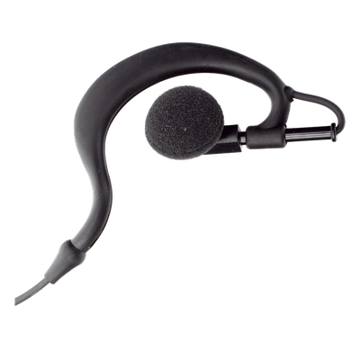 TXEHK - Micrófono-Audífono Profesional / Gancho Ajustable Tipo G / PTT de Solapa / Compatible Kenwood y TXPRO / Cable Kevlar Reforzado