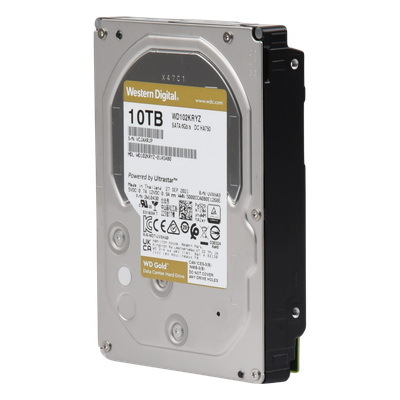 WD102KRYZ - Disco Duro Gold de 10 TB / 7200 RPM / Optimizado para NAS, RAID, Data Center y NVRs de Gran Capacidad / Uso 24-7 / Proteccion Antivibración / 5 Años de Garantia / HelioSeal