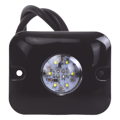 X1212RW - Kit de Luces LED Ocultas / 2 Lámparas 12 LED / Rojo-Claro / 10-24 VCC / 12 Patrones / 3.2 x 1.8 cm