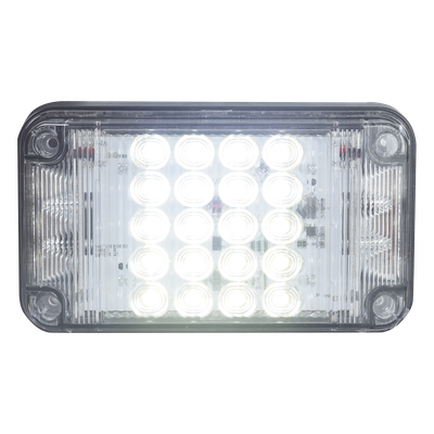 XLTE2345W - Luz de Advertencia LED / 7x4" / 66 LED / 12 VCC / 1 A / 10 Patrones de Destello / Luz de Trabajo Integrada