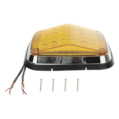 XT1895A - Luz de Advertencia LED / 8 x 6 in (203 x 152 mm) / Color Ámbar / 24 LEDs / IP67 / 11 Patrones de Destello / 12-30 VCD
