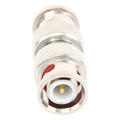 TT-RG-13 - Adaptador Coaxial / BNC Macho a BNC Macho / 75 Ohm / Barril / Níquel-Oro-PTFE / 13.9 mm x 33.6 mm