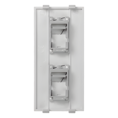 SM-FP-2-KEY - Simon Placa Plana de Voz y Datos / Guardapolvo Integrado / 2 Puertos Keystone SM-FP-2-KEY