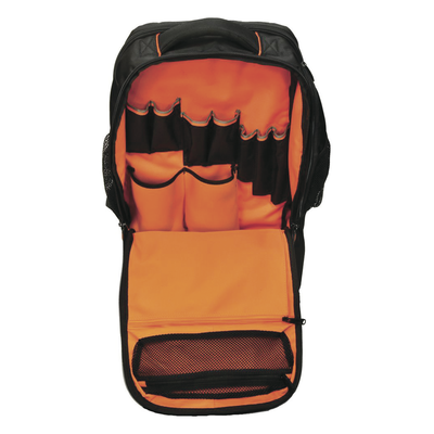 55439BPTB - Klein Tools Mochila para herramientas y computadora portátil Tradesman Pro™ en poliéster negro