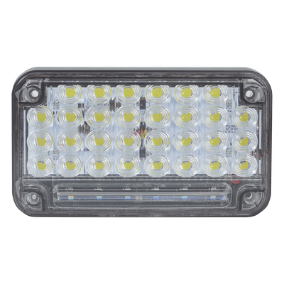 XLTE2335W - Luz de Advertencia LED / 66 LEDs / 7x4" / 12 VCC / 10 Patrones de Destello / Montaje Permanente / Color Claro