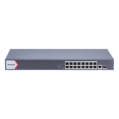 DS-3E1518P-EI/M - Hikvision Switch PoE+ Monitoreable / 16 Puertos Gigabit / 1 Puerto Uplink Gigabit