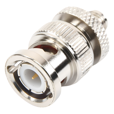 RSA-3476 - Rf Industries,Ltd Adaptador Coaxial en Línea / SMA Hembra a BNC Macho / Cuerpo Bronce Niquelado