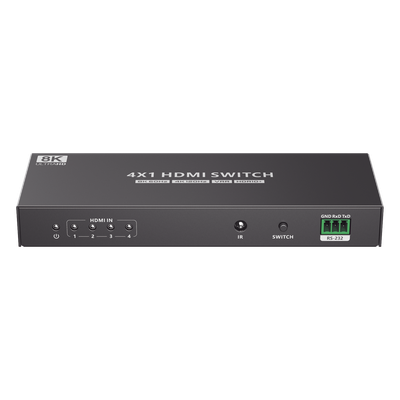 TT401-8K - Conmutador HDMI / 4 Entradas 1 Salida / 8K@60Hz / 48 Gbps / HDMI 2.1 / Control IR y RS-232