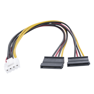 101-502-385 - Cable Doble de Corriente SATA / Compatible con DVR's epcom / HIKVISION / 25 cms de Longitud