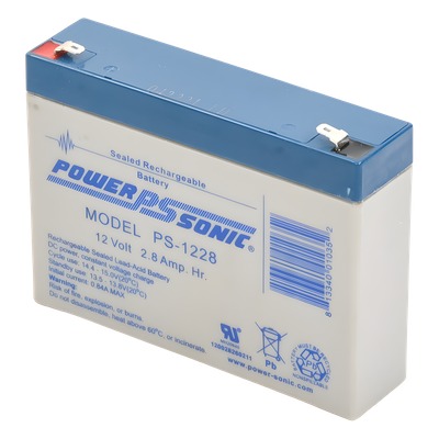 PS-1228 - Power Sonic Batería de Respaldo AGM/VRLA / 12V 2.8Ah / Terminales F1 PS-1228