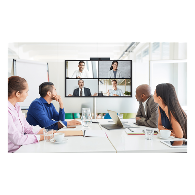 UVC-34 - Barra de Videoconferencia USB / 4K Ultra HD / Lente Gran Angular 120° / Zoom Digital 5x / Array 8+1 Micrófonos 4.5 m (14.8 ft) / Altavoz Full-Duplex 5W / Wi-Fi Integrado