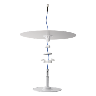 314-406 - Antena Omnidireccional de Bajo Perfil Ultra Delgada con Reflector para Máxima Ganancia de 7dBi. Cubre bandas de celular 5G, 4G, 3G y WiFi de 608 a 2700 MHz.