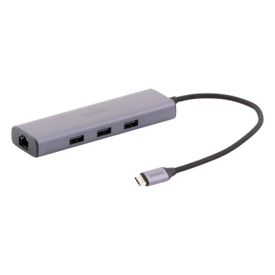 15598 - Ugreen 15598 hub de interfaz USB 3.2 Gen 1 (3.1 Gen 1) Type-C 5000 Mbit/s Plata