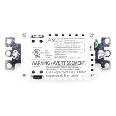 14315 - (ZWAVE) Tomacorriente con señal inalambrica Z-WAVE, compatible con HUB HC7, C8, puede ser un panel de alarma L5210, L7000 con Total Connect y Alarm.Co