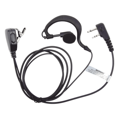TXEHI - Micrófono-Audífono de Solapa / Kit de Vigilancia de 2 Cables / Compatible ICOM IC-F11/14/3021/3013/3103/3003/1100D/2100D / Respuesta 100 Hz - 10 kHz