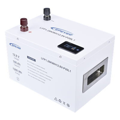 LFP100EP128 - Epever Batería de Litio LiFePO4 12.8Vcc, 100Ah, 1.28KwH, Pantalla LCD para Monitoreo Local
