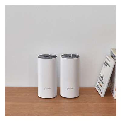 DECOE4-2PACK - TP-Link Deco E4 (2-pack) sistemas wi-fi mesh (wi-fi en malla) Sistema de malla Blanco, Gris LAN, WLAN Interno