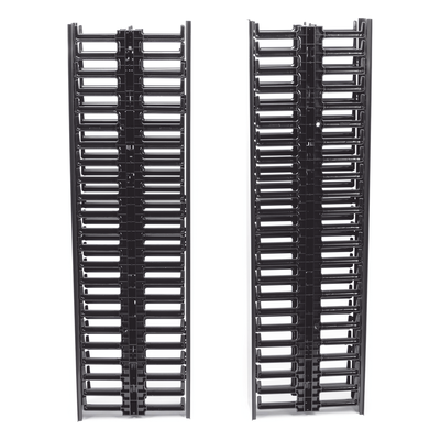 WMPVF45E - Organizador de Cable Vertical / 45 Espacios de Rack / 6.9 pies de Alto / 131 Cables CAT6 / Frontal Sencillo / ABS Negro
