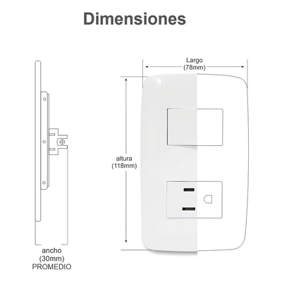 JTL-B72-40 - Apagador Escalera Doble de 127 V~60 Hz 10 A/ Color Blanco.