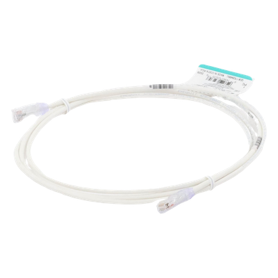 UTP28SP7 - Cable de Parcheo / Cat6 / UTP 28AWG / Diámetro Reducido 3.8 mm / 2.13 m (7 ft) / Doble Clasificación CM/LSZH / Blanco Mate