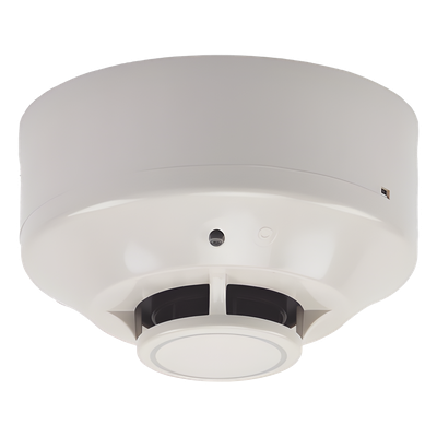W-H355 - Detector de Calor Inalámbrico Direccionable / Temperatura Fija 135 °F (57 °C) / Red Mallada Clase A 902-928 MHz / Topología Padre-Hijo con Repetidor / Base y Baterías Incluidas