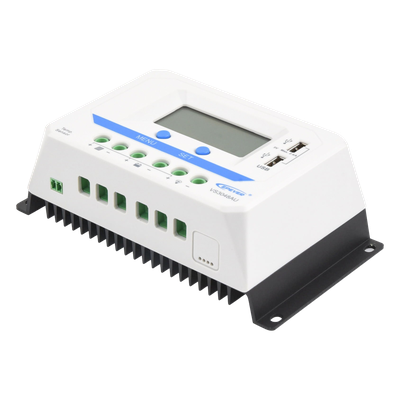 VS-3048-AU - Controlador Solar PWM / 30A / 12/24/36/48V Auto / Tierra Positivo Común / Doble USB 2.4A / Pantalla LCD