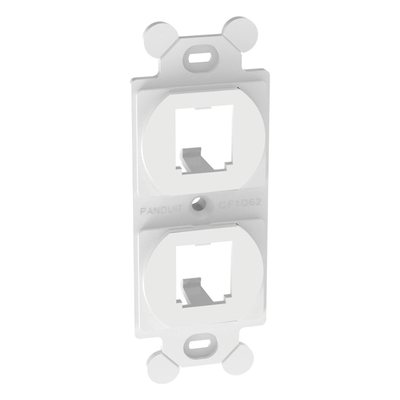 CF1062WHY - Panduit Marco de Módulo Dúplex / 2 Espacios Mini-Com / NEMA 106 CF1062WHY