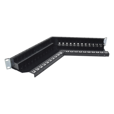 Z6AS-PNLA-24K - Patch Panel / 24 Puertos / Blindado Cat 6A / Angulado / 1UR