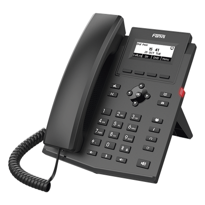 X301G - Teléfono IP / 2 Líneas SIP / Pantalla LCD 2.3" / Audio HD G.722 y Opus / Conferencia 6 Vías / PoE 802.3af / Puertos Ethernet Duales Gigabit / Soporte EHS