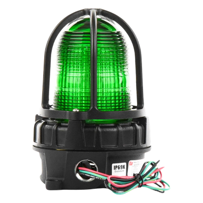 191XLS-024-G - Luz de advertencia LED para ubicaciónes peligrosas, montaje para superficies, 24 VCD, color Verde
