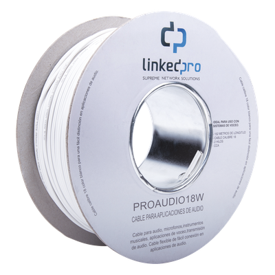 PRO-AUDIO-18W - Linkedpro By Epcom Bobina de Cable / Calibre 18 / 2 Conductores CCA PRO-AUDIO-18W