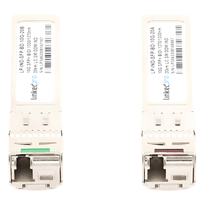 LP-IND-SFP-BD-10G-20 - Linkedpro By Epcom Transceptor Óptico Industrial SFP+ / 10 Gbps / Bidireccional Monomodo