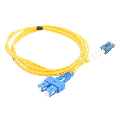 LP-FO-6060B - Cable de Fibra Óptica Monomodo UPC Duplex LC-SC, 2mm, 1m, Amarillo