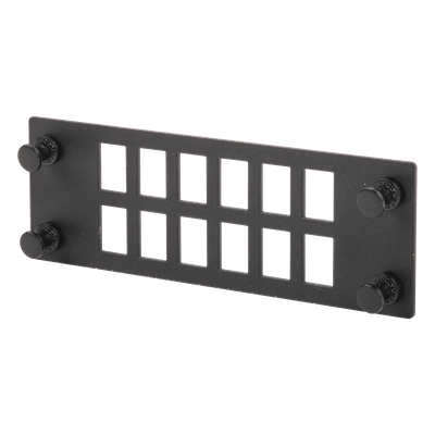 FPONEAP12 - Placa para Adaptadores de Fibra Óptica / 12 Posiciones / Compatible con Gabinetes FPONE3 y FPONE4 / 4.53' x 41.6' x 5.12'