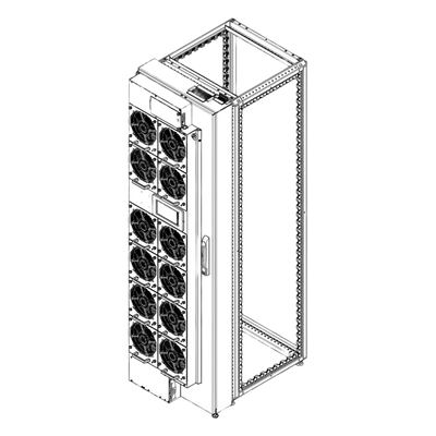 10630-201 - Enfriador de Puerta Trasera para Rack 42U / 800W Agua Refrigerada / 12 Ventiladores DC Hot-Swap / Ethernet SNMP Modbus / Hoffman RackChiller RDHX PRO