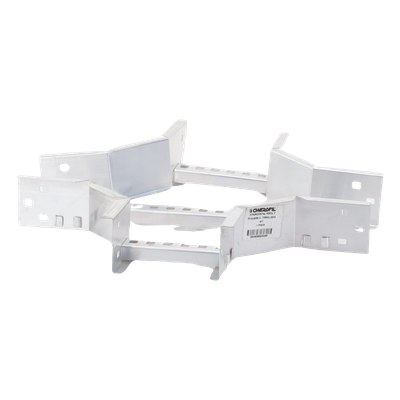 CHXE8R8X6AK - Charofil Derivación "X" Horizontal de Aluminio Perfil Z / Peralte 3 1/4" / Ancho 6"/ Radio 8"