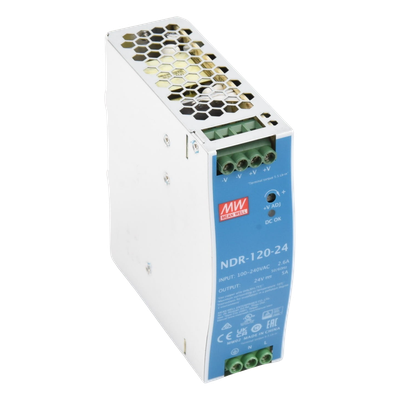 NDR-120-24 - Meanwell Fuente de Poder para Riel DIN / 120W / Salida 24Vcc 5A NDR-120-24