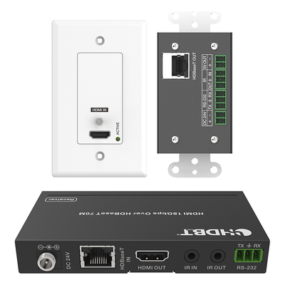 EPP-WPB70 - Epcom Proaudio Extensor HDBaseT de Placa de Pared / 4K2K@60Hz / 40 m (131.2 ft) EPP-WPB70
