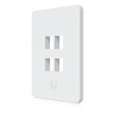 UACC-WP-KEYSTONE-V-4P - Placa Keystone / 4 Puertos / Superficie Pintable / Montaje 1-Gang / Paquete 4 Piezas
