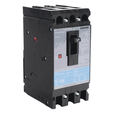 ED63B125MX - Interruptor Termomagnético ED6 600V 3X125A, Sin zapatas principales.