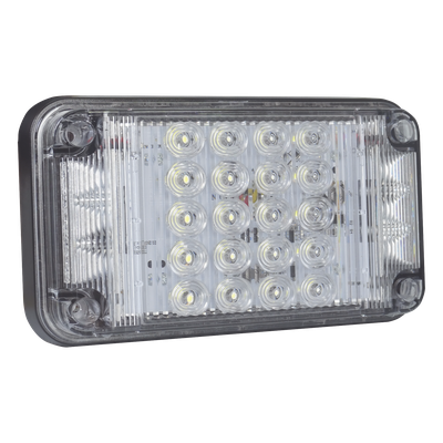 XLTE2345W - Luz de Advertencia LED / 7x4" / 66 LED / 12 VCC / 1 A / 10 Patrones de Destello / Luz de Trabajo Integrada