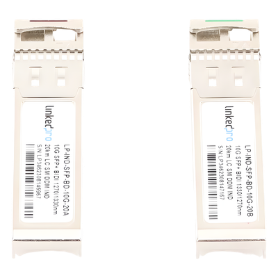 LP-IND-SFP-BD-10G-20 - Linkedpro By Epcom Transceptor Óptico Industrial SFP+ / 10 Gbps / Bidireccional Monomodo