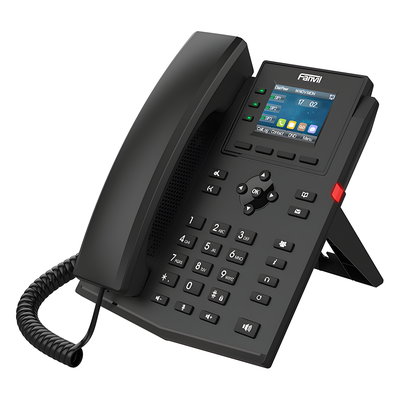 X303-2W - Teléfono IP 2 Hilos / 4 Cuentas SIP / Pantalla LCD 2.4 Pulgadas a Color / Conferencia 6 Vías / PoE / Voz HD / EHS