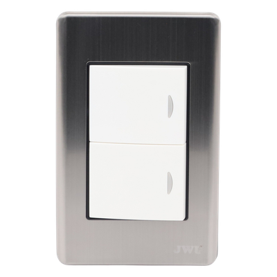 JTL-E7505 - Apagador Doble de 10 A/ 127 V CA ~ 60 Hz / Placa de Acero.