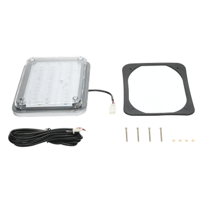 X-LTE-515-W - Luz de Advertencia LED / 104 LEDs / 9x7" / 12 VCC / 1 A / Fijo y Parpadeante / Montaje Permanente